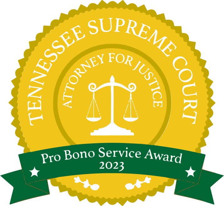Tennessee Supreme Court 2023 Attorney for Justice - Pro Bono Service Award