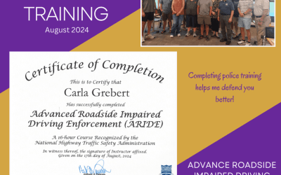 DUI Attorney Carla Grebert Completes ARIDE Police Training